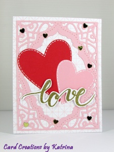 Love and Hearts Card Full View